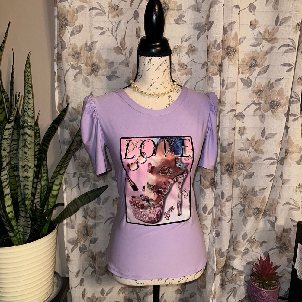 Purple Graphic Women's Top